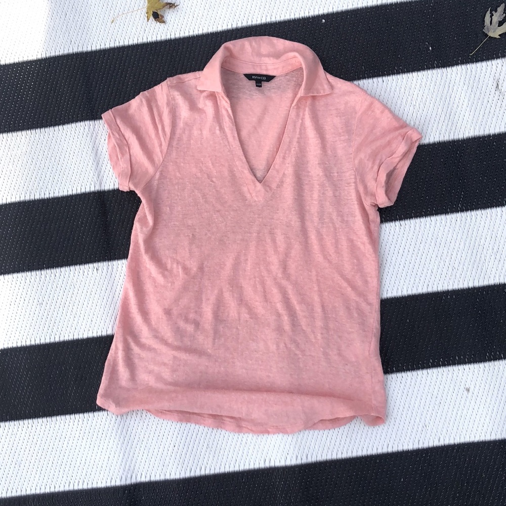 Linen polo shirt